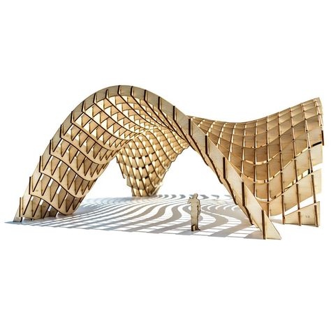 Model Architecture, Pavilion Architecture, Pavilion Design, Architectural Model, Parametric Architecture, Wood Architecture, Wooden Structure, Architecture Model Making, Parametric Design