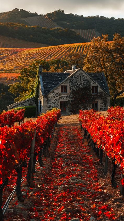 "Autumn Vineyard Retreat: A quaint #stonehouse stands at the end of a vineyard ablaze with #fallcolors. #autumnretreat #vineyardviews #cozyhome #naturephoto #download and 📝 Prompt 👉 https://stockcake.com/i/autumn-vineyard-retreat_294644_59933" Autumn Vineyard, Image Downloads, Blonde Women, Autumn Colors, Stone House, Halloween Girl, Nature Photos, Blue Sea, Cozy House