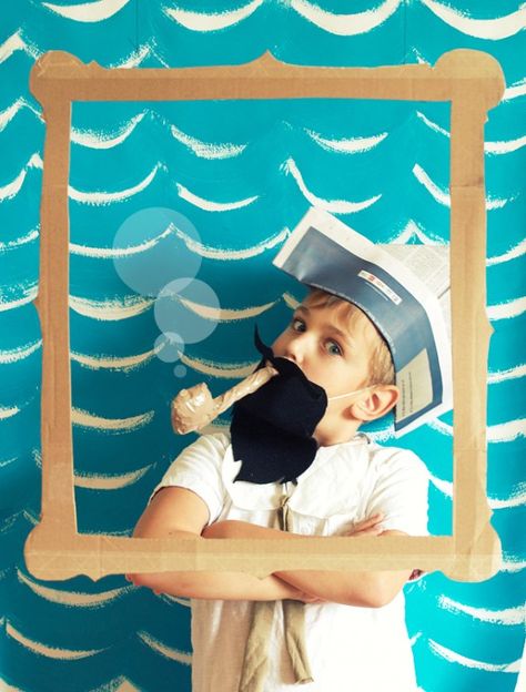 Cute Pirate DIY Photobooth! via http://diaperstylememoirs.com/2011/06/sail-away-with-me/ Deco Theme Marin, Sailing Party, Sailor Birthday, Sailor Party, Diy Photo Booth Props, Sea Party Ideas, Anniversaire Diy, Nautical Birthday, Pirate Birthday Party