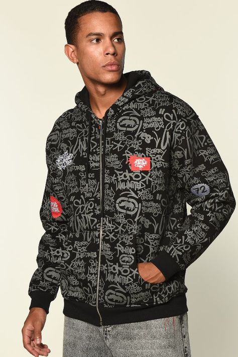 streetwear style hoodie with patch detail ecko unltd. Fashion Style Tips, Streetwear Style, Bathing Ape, Style Hoodie, A Bathing Ape, Gentleman Style, Athletic Fashion, Zip Up Hoodie, Style Tips