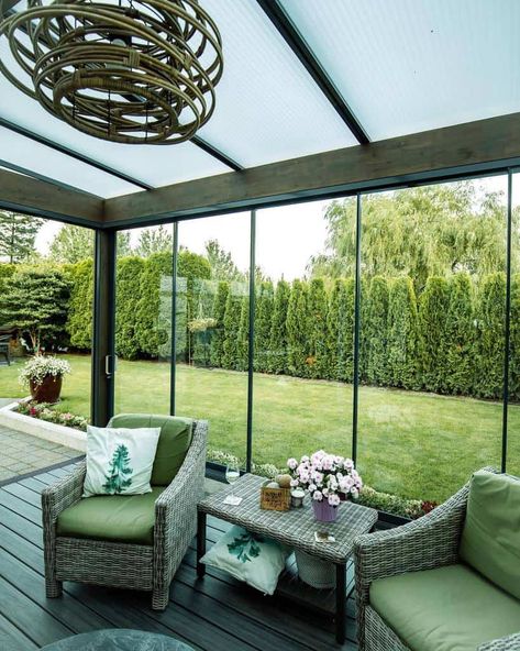 glass enclosed patio ideas lumoncanada Enclosed Patio Ideas, Glass Sunroom, Glass Porch, Patio Enclosures, Enclosed Patio, Diy Designs, Screened In Patio, Outside Patio, Vintage Garden Decor