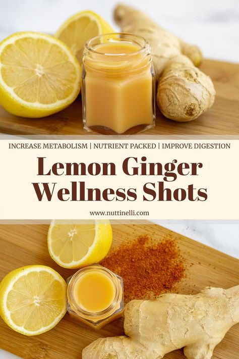 Ginger Wellness Shots, Ginger Shot Recipe, Turmeric Shots, Baking Powder Uses, Wellness Shots, Ginger Shot, Baking Soda Beauty Uses, Lemon Ginger, Shot Recipes