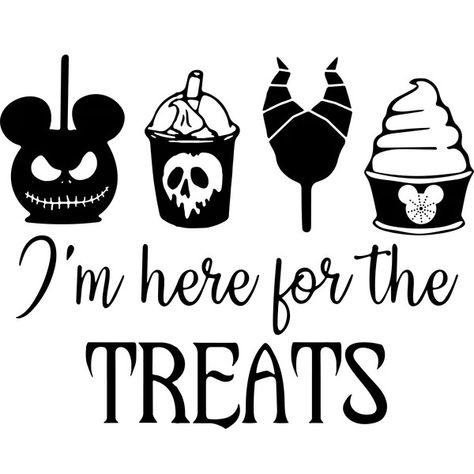 Just Here for the Treats Svg, Disney Halloween SVG, Hallowee - Inspire Uplift Disney Halloween Svg, Disney Halloween Shirts, Disney Treats, Diy Disney Shirts, Cricut Halloween, Svg Disney, Felt Patterns, 3d Christmas, Cute Poster