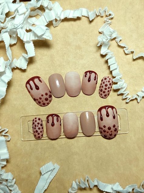 Boba Tea Nails, Boba Nail Art, Bubble Tea Nails, Boba Nails, Brown Toe Nails, Dessert Nails, Toe Nails Ideas, Cottagecore Nails, Fall Toe Nails