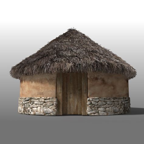 Ancient House Design, Iron Age House, Stone Village House, Hut House Design, Celtic Village, Stone Age Houses, Hut Village, Village Hut, Stone Hut