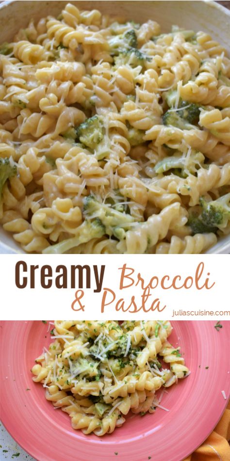 Side Pasta, Kid Friendly Meals Dinner, Pasta With Broccoli, Creamy Broccoli, Easy Pasta Dinner, Parmesan Pasta, Health Dinner Recipes, Easy Pasta Recipes, Rigatoni