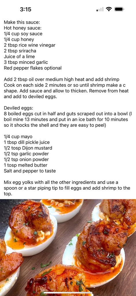 Shrimp Deviled Eggs Recipes, Fried Corn Recipes, Shrimp Deviled Eggs, Buffalo Shrimp, Fried Corn, Honey Sauce, Shrimp Boil, Deviled Eggs Recipe, Fried Shrimp