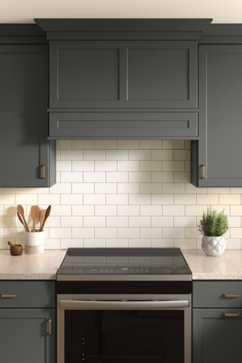 Kitchen Hood With Storage, Flush Range Hood, In Cabinet Vent Hood, Square Stove Hood, Box Kitchen Hood Ideas, Craftsman Range Hood Ideas, Stove Vent Hood Ideas Small Kitchen, Range Hood Height From Stove, Small Kitchen Range Hood Ideas