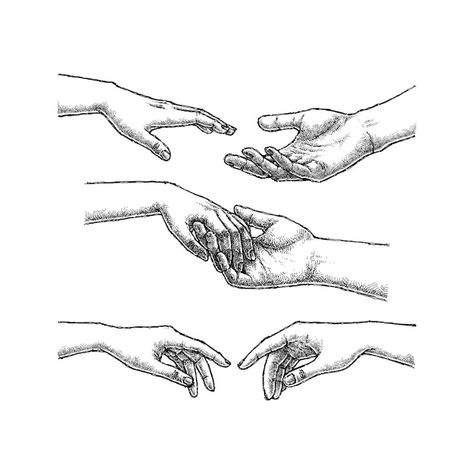 Vector set of two hand reaching toward e... | Premium Vector #Freepik #vector #hand-drawn #hand-drawn-hands #sign-language #hand-sketch Curved Hand Drawing, Helping Hand Aesthetic, Giving Hands Drawing, Hands Reaching For Each Other Drawing, Hands Reaching For Eachother, Two Hands Reaching For Each Other, Hands Reaching Out Drawing, Hand Reaching Out, Hands Holding Drawing