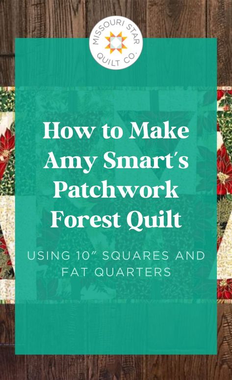 Get this Christmas Patchwork Forest Wall Hanging Quilt Pattern Ideas and tutorial! Quilt Pattern Ideas, Msqc Tutorials, Missouri Star Quilt Company Tutorials, Missouri Star Quilt Tutorials, Layer Cake Patterns, Forest Quilt, Wall Hanging Quilt, Missouri Quilt, Amy Smart