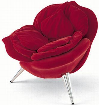 Rose Chair, Unusual Furniture, Poltrona Vintage, Unique Chair, Red Chair, घर की सजावट, Chaise Design, Funky Furniture, Creative Furniture