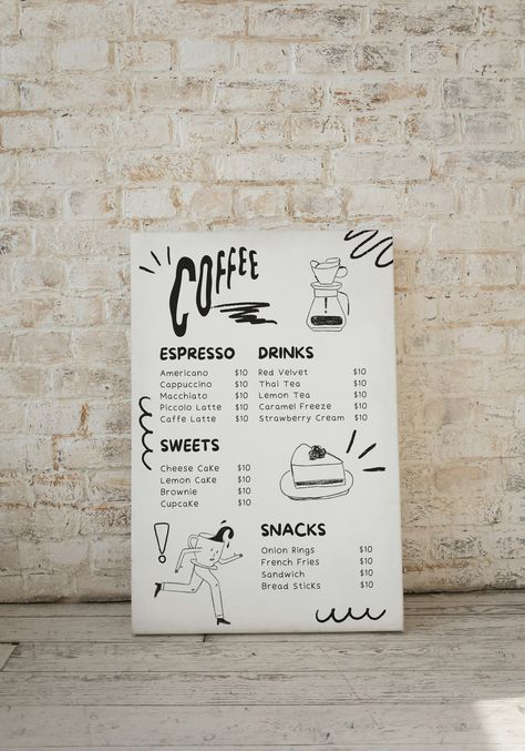 Looking for a quick and easy way to create a professional coffee menu? Our editable coffee menu template is perfect for you! This instant download design is perfect for coffee shops, cafes. What you'll get: A modern and editible coffee menu template in a Canva,  Easy-to-edit design with customizable text and images.  Editible sections for coffee drinks, prices. Why choose our template: Save time and money on professional design Easily update your menu as needed Create a consistent brand image Perfect for both print and digital use HOW IT WORKS: 1. Upon purchase, you'll receive an email from Etsy guiding you to download your file. (You can also access your purchase in your Etsy account under Purchases/Downloads.) 2. Download the file. 3. Open the file and follow the link to Canva. 4. Custom Coffee Cafe Menu Design, Dessert Cafe Interior Design, Coffee Bar Menu Ideas, Coffee Menu Design Ideas Layout, Desert Menu Design, Cafe Menu Design Layout, Menu Drink Design, Coffee Menu Design Ideas, Coffee Menu Ideas