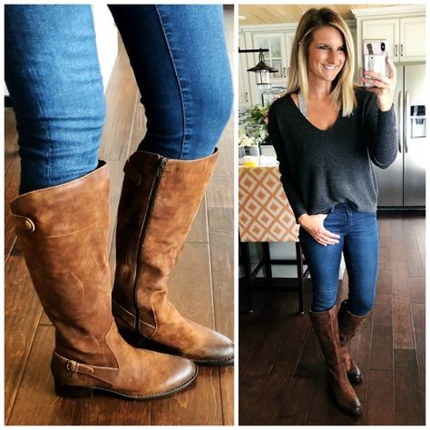 What to wear with Tall Boots // Born Tall Boots // Riding Boots // How to Style Riding Boots // How to wear tall boots with jeans // How to wear a bralette and sweater // How to wear a bralette // Pullover sweater with jeggings and tall boots // Fall Fashion #shopthelook #whattowear #whattowearwithtallboots #borntallboots #ridingboots #howtostyle #howtostyleridingboots #howtowear #howtoweartallbootswithjeans #howtowearabraletteandsweater #howtowearabralette #pulloversweater #jeggings #tallboo... Tall Boots With Jeans, Night Outfits Clubwear, Style Riding Boots, Born Boots, Fall Night, Nails Polish, Fall Wear, Fall Capsule Wardrobe, Recycled Fashion