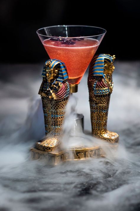 Amazing cocktails in London - Ancient Egyptian - Downstairs at The Dilly Amazing Cocktails, Luxury Yacht Interior, Egyptian Inspired, Bar Interior Design, Bar Interior, Cocktail Bar, Pretty Food, Mocktails, Ancient Egyptian