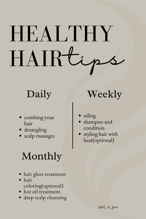 An easy guide to a beginner's journey for healthy hair routine and tips. Hair Care Routine For Beginners, Soft Hair Routine, Health Hair Tips, Healthy Hair Habits, How To Make Your Hair Healthy, Fine Hair Routine, Hair Care Schedule, Good Hair Routine, Weekly Hair Routine