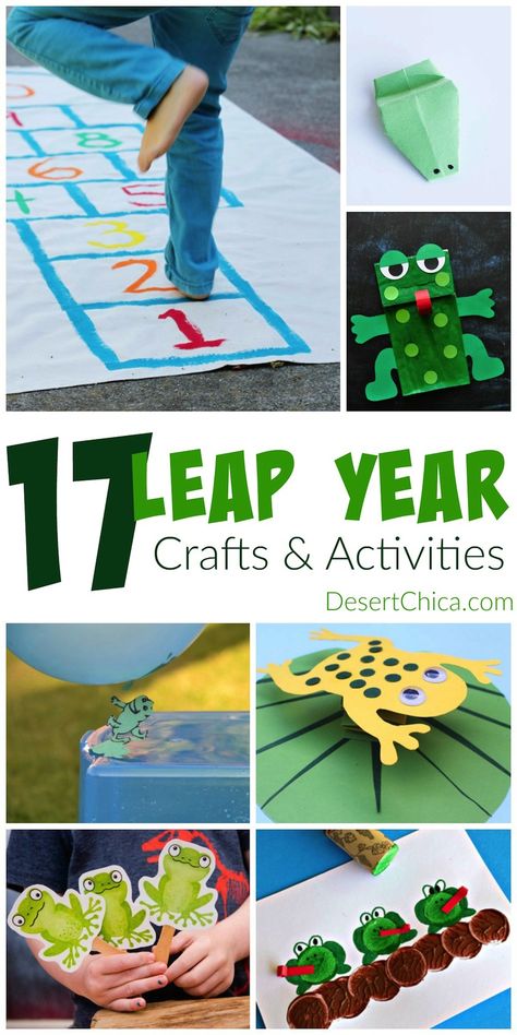 Leap Year is a funny thing to explain to little kids. While the reasoning is behind it makes sense to adults, I’m not sure it does to kids. Regardless, the end result is an extra day in February this year, that is certainly something they can grasp. I say skip your regular schedule and celebrate leap year with these fun leap year crafts and activity ideas! Leap Year Food Ideas, Frog Activities, Leap Year Birthday, March Activities, St Patricks Day Crafts For Kids, Leap Day, Frog Crafts, Group Ideas, Leap Year