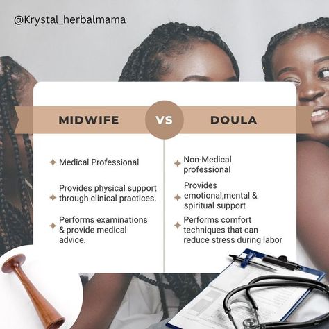 Krystal Jenkins on Instagram: "Hello beautiful people! Let’s be clear the role of a doula, midwife, birth worker etc is vital! All okay a major role in the success of a safe delivery. All have different positions, licenses and certifications but they all have one goal. Want to hire a doula or midwife? Be sure to do your research on your city and state. Reach out to Facebook groups and various organizations to get the answers you need. I advocate for all moms to have the birthing experien Holistic Doula, Black Doula, Doula Certification, Becoming A Midwife, Midwife Birth, Becoming A Doula, Birth Worker, Water Birth, Maternal Health