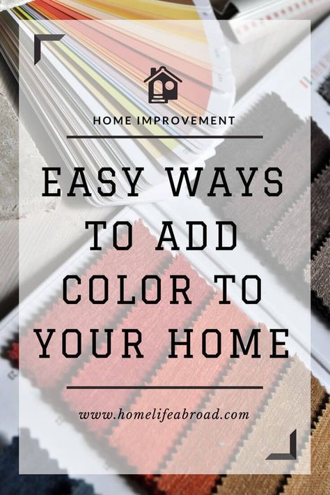 Easy ways to add color to your home Add Color To Your Home, Healthy Living Inspiration, Pin Interest, New Year Decoration, Décor Diy, New Years Decorations, Home Ownership, Diy Inspiration, Easy Steps