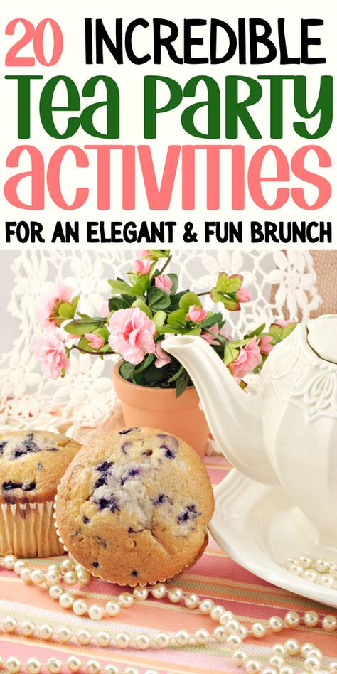 These elegant tea party games make for the most fun brunch party! Ladies Tea Party Ideas, Fun Tea Party Games, Tea Party Activities, Tea Party Crafts, Adult Tea Party, Diy Tea Party, Tea Party Games, Afternoon Tea Recipes, High Tea Party