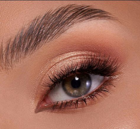 Light Colored Eyeshadow, Terracota Makeup Looks, Copper Eyeshadow Brown Eyes, Light Eyeshadow Looks For Brown Eyes, Eye Makeup Looks For Brown Eyes, Make Up Dorado, Make Terracota, Eye Makeup For Brown Skin, Makeup Nude Look