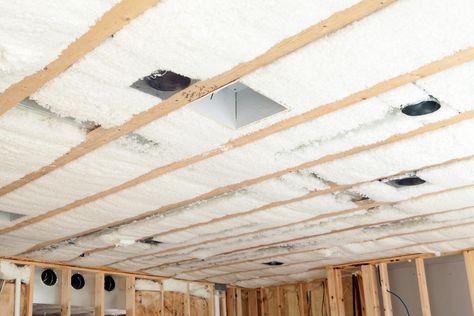 Soundproof Basement Ceiling, Basement Ceiling Ideas Cheap, Finishing Basement Walls, Soundproof Ceiling, Basement Office, Soundproofing Material, Ceiling Insulation, Basement Apartment, Basement Ceiling