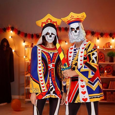 BAYLAY Couple Costumes for Adults - King and Queen Adults Couple Halloween Costumes with Skull Mask Halloween Couple Costumes for Adults Couples Costume Halloween, Halloween Couple Costumes, Halloween Costumes For Adults, Costumes For Adults, Couple Halloween Costumes For Adults, Halloween Couple, Couple Costumes, Couples Costume, Mask Halloween