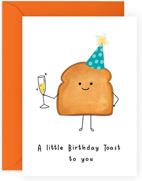 Friend Birthday Card - Funny Birthday Cards for Women - 'A Little Birthday Toast' For Mum Dad Grandpa Nana - Him Her - Sister Birthday Card - Comes With Stickers - By Central 23 : Amazon.ca: Office Products Funny Birthday Cards For Women, Birthday Toast, Cards For Women, Cards For Men, Friend Birthday Card, Sister Birthday Card, Birthday Cards For Women, Sister Birthday, Funny Birthday Cards