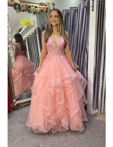 Prom Dresses Princess, Debs Dresses, Bolo Barbie, Princess Prom Dresses, Pink Evening Dress, Dresses Princess, Dresses 2022, Pink Prom Dress, Pink Prom