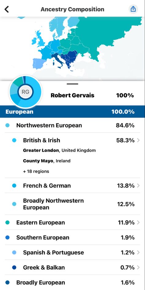 23&Me Recent DNA Results 23 And Me Dna Results, 23 And Me Dna, Ancestry Dna Results, County Mayo, 23 And Me, Dna Results, Ancestry Dna, Greater London, Eastern European