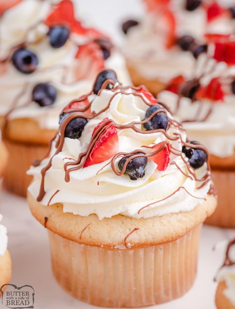 Berry Cupcake Recipes, Frito Corn Salad, Fruity Cookies, Summertime Salads, Berries And Cream, Irish Soda Bread Recipe, Easy Family Recipes, Cream Cupcakes, Savory Salads