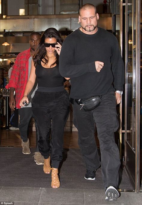 The Bodyguard: Everywhere Kim Kardashian goes, German minder Pascal Duvier goes -including Australia Kim Kanye, Personal Bodyguard, The Bodyguard, Best Suv, Kim And Kanye, Fall 2014 Fashion, Mother Of Two, Kardashian Family, Fashion 2014