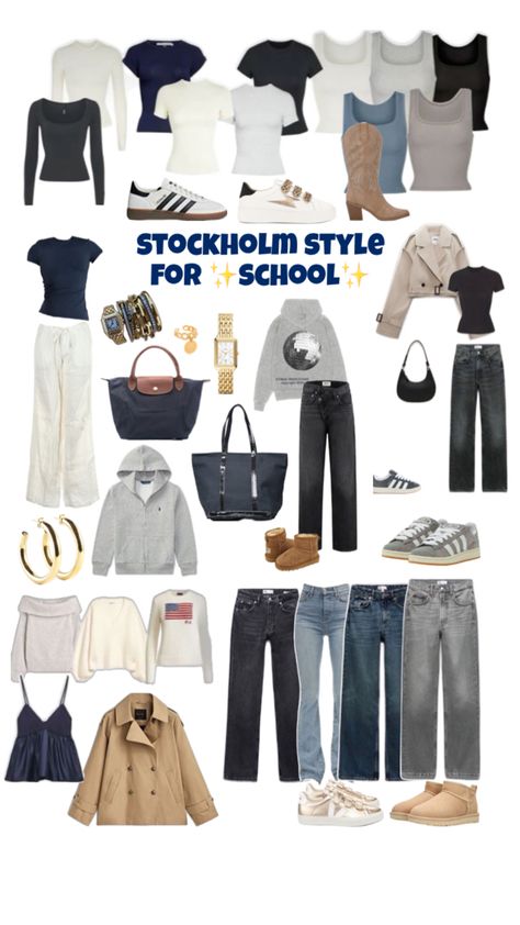 outfit Stockholm Style, Outfit Inspo Casual, Aesthetic Fits, Clothes Pictures, Stockholm Fashion, Clothing Hacks, Really Cute Outfits, School Fashion, Preppy Outfits