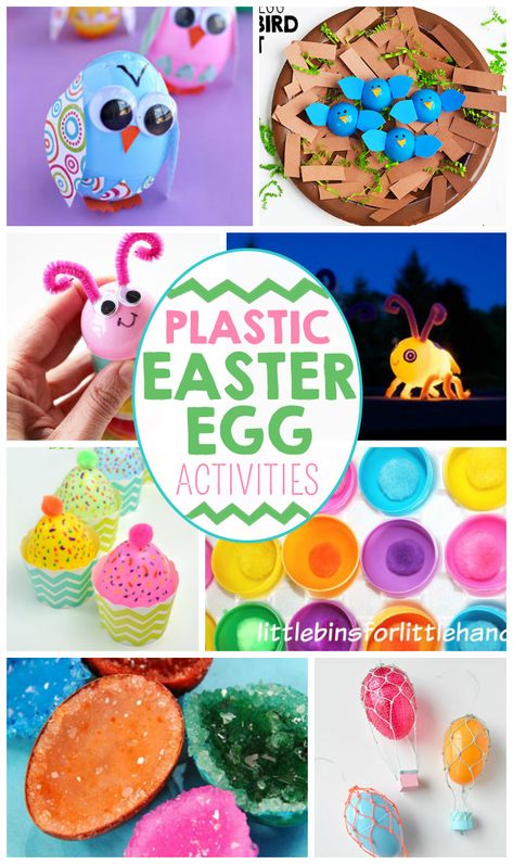 Egg Activities, Tree Activities, Easter Tree Ideas, Easter Egg Activities, Fun Easter Crafts, Easter Activities For Kids, Plastic Easter Eggs, Diy Ostern, Easter Egg Crafts