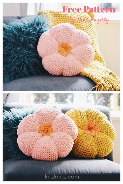 Flower Pillow Pattern, Crochet Cushion Covers, Crochet Pillow Patterns Free, Crochet Cushion Pattern, Lovey Crochet, Cushion Cover Pattern, Retro Throw Pillows, Pillow Crochet, Crochet Cushion