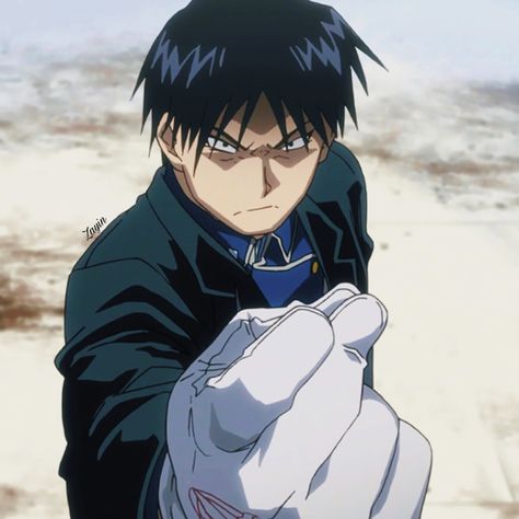 Roy Mustang Pfp, Fma Icons, Fmab Icons, Mustang Fullmetal Alchemist, Fullmetal Alchemist Roy Mustang, Roy Mustang, Fullmetal Alchemist Brotherhood, Gurren Lagann, Poses References