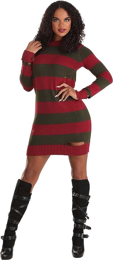 https://amzn.to/449Suqp Horror Movie Halloween Costumes Women, Freddie Krueger, Freddy Krueger Costume, Dream Demon, Over Dress, Evil Clowns, Trendy Hat, Costumes Ideas, Elm Street