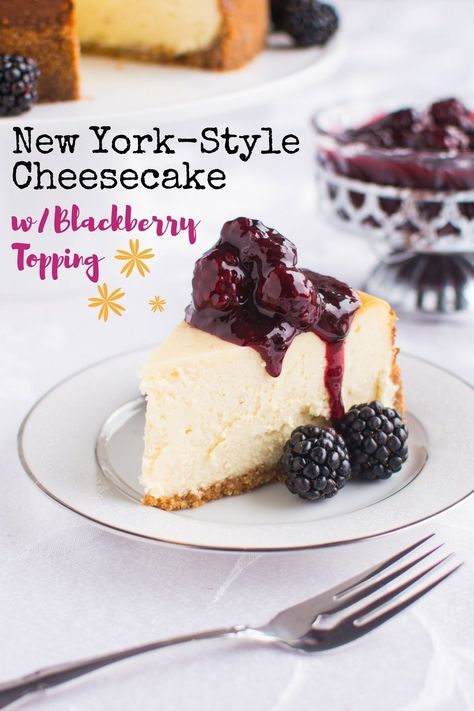 Toppings For Cheesecake, Cheesecake New York Style, Blackberry Topping, Cheesecake New York, Chocolate Chip Cake Recipe, Blackberry Cheesecake, New York Style Cheesecake, Cheesecake Toppings, Chocolate Cheesecake Recipes