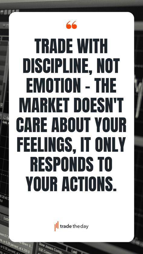 Trading Wisdom: Discipline Over Emotion in the Financial Market Trading Discipline Quotes, Trading Plan, Forex Trading Quotes, Stock Chart Patterns, Stock Market Quotes, Brand Marketing Strategy, Fx Trading, Discipline Quotes, Trend Trading