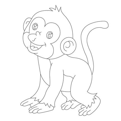 Download printable cute monkey coloring page for kids and make coloring. Line art and illustration for kids and adult use and colouring. Beautiful hand drawn monkey. Animal line art drawings. #monkeyoutline #monkeycoloringpage #monkeylineart #monkeycoloringbook #animaldrawings #monkeyvector #monkeysketch #monkeyillustration #animalcoloringpage #cutedog #coloringpage #animallineart #animalvector #cartooncoloring #cartoondog #cuteanimals #printabledog #puppycoloringpage #printablemonkeycoloring Monkey Outline, Monkey Coloring Pages, Animal Coloring Book, Monkey Illustration, Monkey Animal, Book Cartoon, Animal Outline, Puppy Coloring Pages, Cartoon Monkey