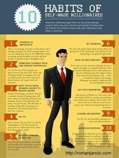 10 habits of self-made millionaire Disiplin Anak, Nasihat Yang Baik, Finanse Osobiste, Self Made Millionaire, Better Job, Success Habits, Self Made, Jobs Hiring, Millionaire Mindset