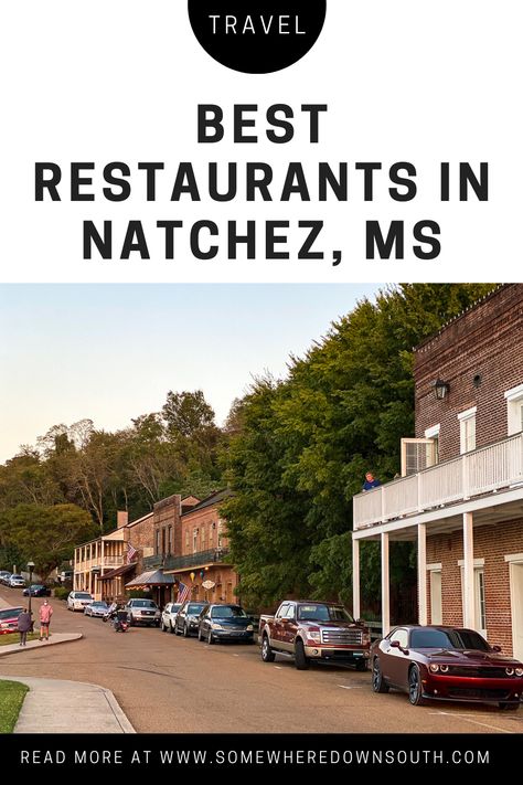 Natchez, Mississippi has some great restaurants! Here is a list of the great places to eat in Natchez, MS Things To Do In Natchez Ms, Mississippi Vacation, Mississippi River Cruise, Natchez Ms, Mississippi Travel, Natchez Mississippi, Natchez Trace, Tennessee Travel, Rv Road Trip