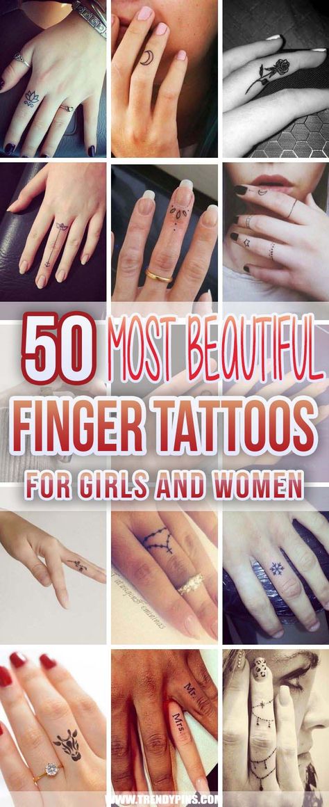 Elegant Finger Tattoos For Women, Top Of Finger Tattoos For Women, Pinkie Finger Tattoo, Finger Tats With Meaning For Women, Fine Finger Tattoos For Women, Tattoo Ideas Fingers Female, Flower Ring Tattoo Designs For Women, Mother And Daughter Finger Tattoos, Girly Finger Tattoos Pretty