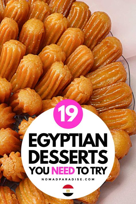 Middle East Sweets, Egyptian Sweet Bread, Egypt Dessert Recipes, Egyptian Desserts Easy, Vegan Egyptian Food, Middle East Dessert, Egyptian Party Food, Egyptian Food Recipes Easy, Egypt Food Recipes