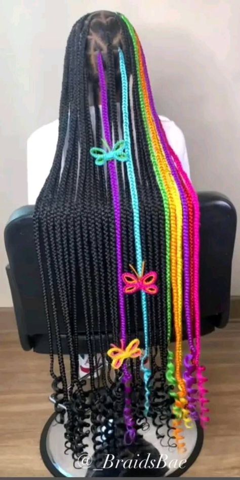 Braids With Braids, Watermelon Braids, Butterfly Braids, Butterfly Braid, Hair Inspo, Natural Hair, Watermelon, Gel Nails, Natural Hair Styles