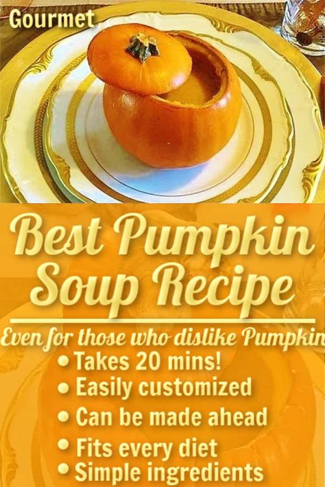 Best healthy Pumpkin Soup recipe using canned pumpkin and coconut milk. Easy Fall or Thanksgiving recipe that tastes gourmet. Can Pumpkin Recipes Easy Healthy, Pumpkin Soup Using Canned Pumpkin, Cream Of Pumpkin Soup Recipes, Easy Pumpkin Soup With Canned Pumpkin, Fresh Pumpkin Soup Recipe Easy, Fresh Pumpkin Soup Recipe, Pumpkin Soup Recipe With Fresh Pumpkin, Can Pumpkin Recipes Easy, Recipe For Pumpkin Soup