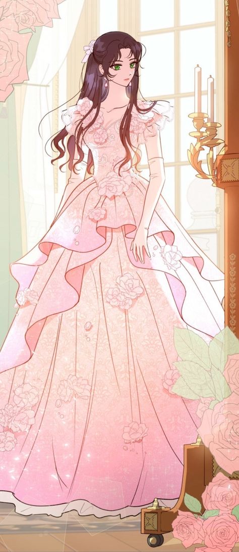 Princess Dress Anime, Anime Princess Dress, Manwha Dresses, Anime Wardrobe, Kill The Villainess, Manhwa Dress, Jewel Eyes, Yui Komori, 07 Ghost