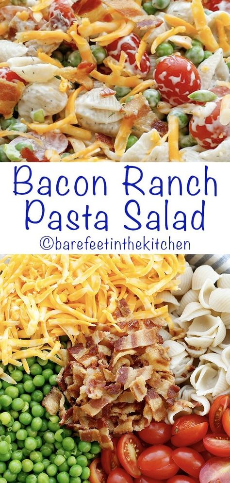 Chicken Bacon Ranch Pasta Salad, Bacon Pasta Salad, Bacon Ranch Pasta, Bacon Ranch Pasta Salad, Chicken Bacon Ranch Pasta, Ranch Pasta Salad, Ranch Pasta, Salads Recipes, Cold Pasta Salad