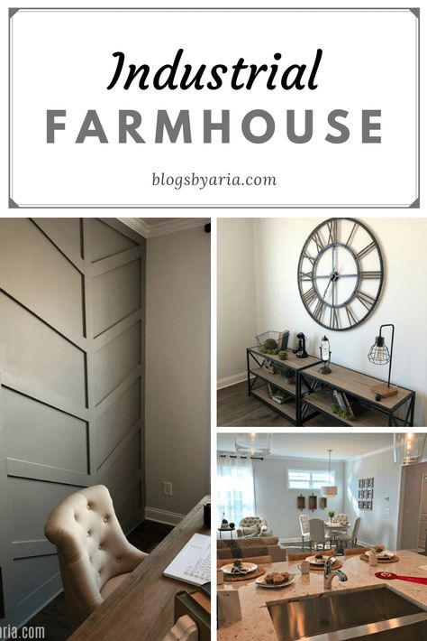 Industrial Farmhouse Living Room, Rustic Meets Modern, Modern Industrial Farmhouse, Farmhouse Tour, Industrial Farmhouse Decor, Farmhouse Industrial, Farmhouse Modern, Farmhouse House, Tiny Spaces