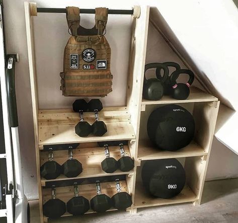 Garage Gym Experiment’s Instagram profile post: “Storage Goals ☝️ @buildahomegym” Cubby Diy, Garage Gym Design, Crossfit Home Gym, Gym Shed, Small Home Gyms, Mini Home Gym, Home Made Gym, Home Gym Basement, Gym Organizer