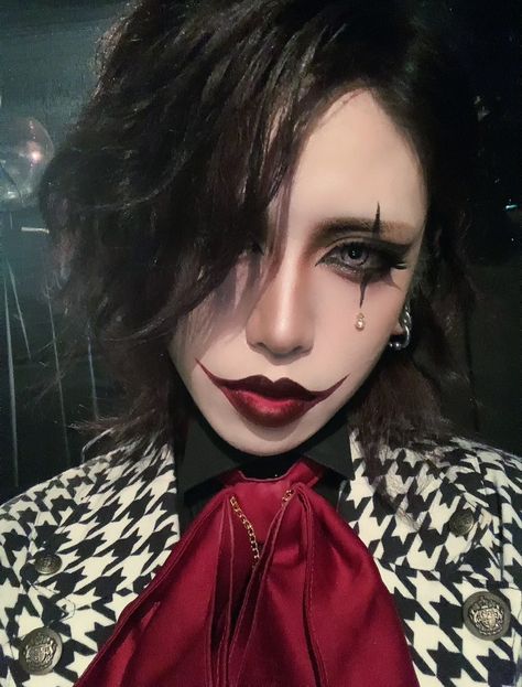 Jester Makeup, Visual Kei Makeup, Harajuku Hair, Trad Goth Makeup, Goth Eye Makeup, Rock Makeup, Kei Visual, Swag Makeup, Goth Makeup